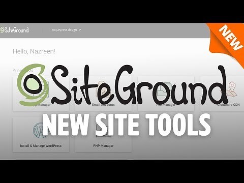 SiteGround New Site Tools (cPanel Replacement)