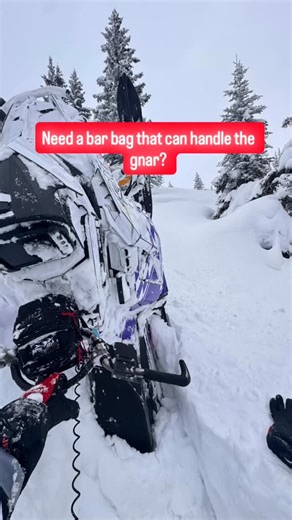 Buy our handlebar bags if you need quick easy access while shredding the gnar !! Lowest priced best quality bar bag out there!! Shoptwo48.com #funny #two48 #stunts #explore #snowmobile #mountains #outdoors #handlebarbag #bag | Two48
