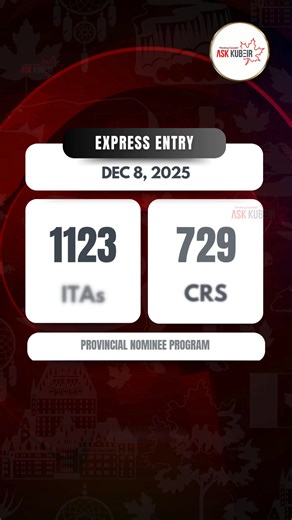 🇨🇦 IRCC Express Entry Update – Provincial Nominee Program 🙌 🔹 Invitations Issued: 1,123 🔹 CRS Cut-off: 729 🔹 Tie-Breaking Rule: March 05, 2025 at 05:10:48 ⏳ 🎉 Congratulations to everyone who received or is expecting an invite from this round! 🙌 #expressentry #EEdraw #PNP | Ask Kubeir Immigration
