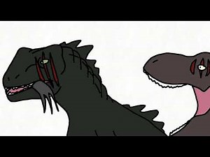 trex vs giganotosaurus vs therizinosaurus fight by flipaclip animation