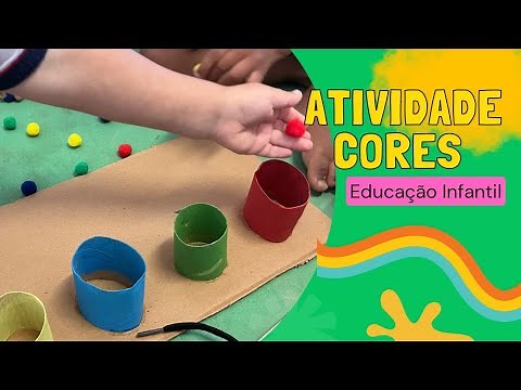 Atividade Cores Educação Infantil (pareamento de cores e coordenação motora)