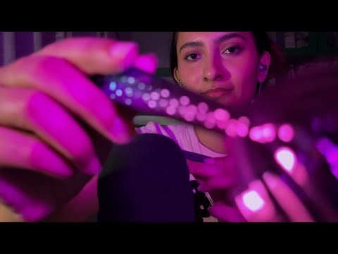 ASMR Mic Brushing, Face Brushing, Foam Mic Triggers, Screen Protector Sounds & A lot of Whispers