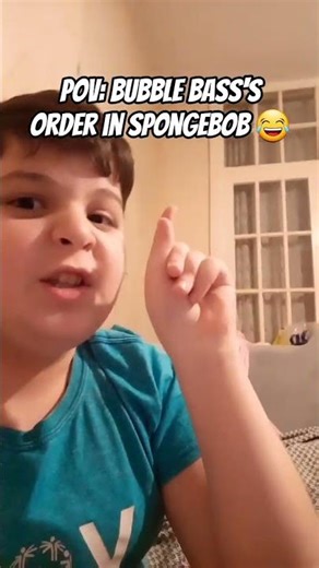 bubble bass's order in spongebob 😂