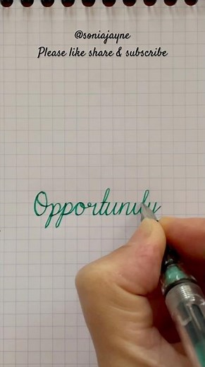 How to Write Opportunity in Cursive | Cursive Handwriting Tutorial