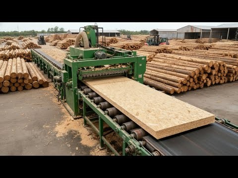 Inside the Largest Wood Sawmill Factory – How Raw Logs Becomes MDF Boards (Full Process)
