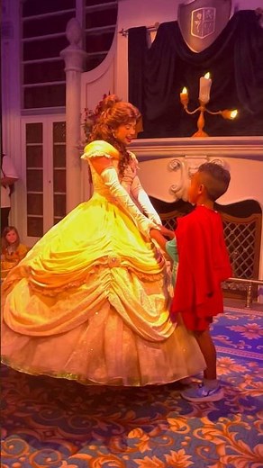 Dancing with Belle at the “Enchanted Tales with Belle” 🌹 #magickingdom #disney