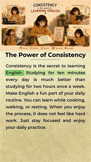 The Power of Consistency | Learn English Every Day #learnenglish #dailyenglish