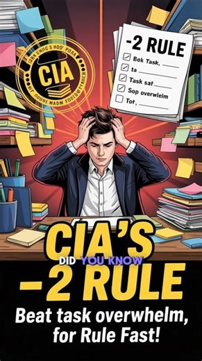 The CIA's Secret to Beating Overwhelm: Do This When You're Task Saturated