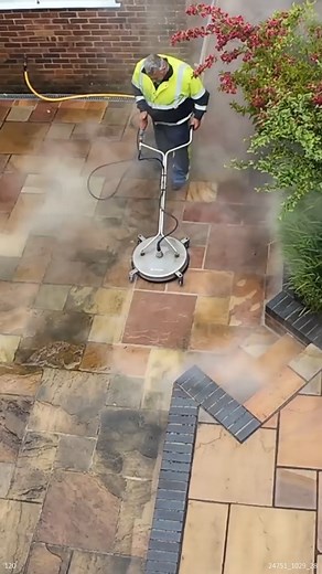 The BEST Way to Clean Indian Sandstone | Mr. Jet Washing