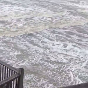 17K views · 325 reactions | STORM SURGE: Tropical storm Cristobal dumped heavy rain on Alabama and nearby states, bringing gusty winds and intense waves to Dauphin Island. The highest wind gust recorded on the surface was up to 57 mph off the coast of Alabama. More tonight. https://abcn.ws/2Ysprib | ABC World News Tonight with David Muir | Facebook