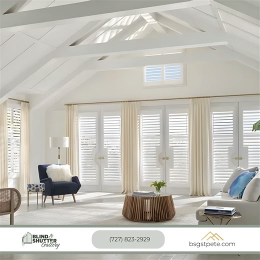 Matching your doors and windows with Hunter Douglas Palm Beach shutters creates a cohesive and stylish look throughout your space. These shutters offer a clean, timeless appearance that complements various interior styles. Call today at 727-823-2929 for more information or visit our showroom to see our products in person and speak with our wonderful sales team. Address: 2160 4th Street N Saint Petersburg, FL 33704 Website: https://www.bsgstpete.com #StPete #StPeteFL #TampaFL #ClearwaterFL #Hunte
