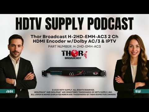 Thor Broadcast H-2HD-EMH-AC3 2 Ch HDMI Encoder w/Dolby AC/3 & IPTV
