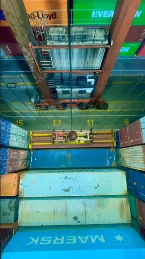 Container Handling with RTG Crane | Port Work #craneoperator #containerterminal #containerhandling