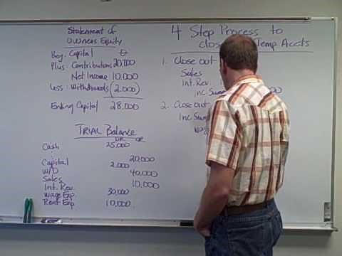 Closing Temporary Accounts - Ch. 4 Video 2
