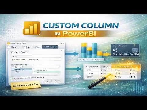 Custom Column in Power BI | Power Query Transformation Tutorial