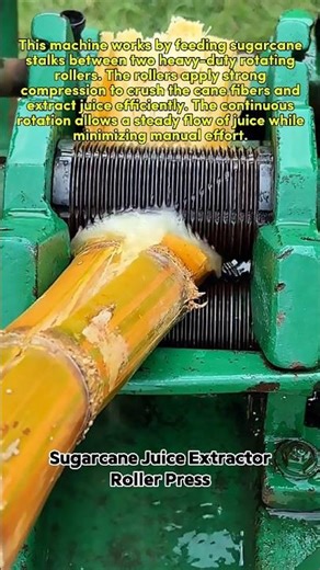 Sugarcane Crushing Machine in Action! Fresh Juice Extractor #FarmingTools #Machinery #Harvesting