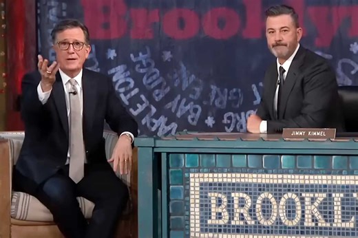 Stephen Colbert reveals video of the moment he learned of Jimmy Kimmel's suspension: 'I'll be right back'