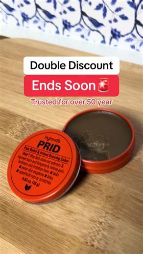 First aid kit essential. Drawings salve. #prid #firstaid #splinter @Hyland's