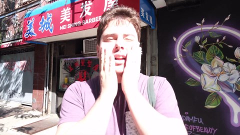 $5 Chinese Shave and Head Massage in NYC (Extremely Relaxing)