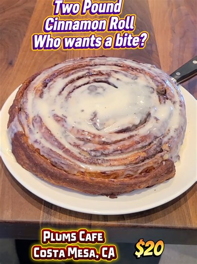 The cinnamon roll challenge at Plums Cafe is one for the show. Most people get it to share with the table. A few have completed it. Ultimately it is delicious and a sweet way to start the day. Would you try it? #cinnamonrolls #foodchallenge #trysomethingnew #sweets #travel