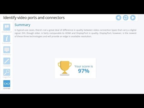 Advanced Hardware Lab 6-3: Identify Video Ports and Connectors