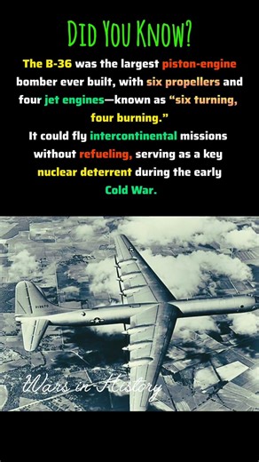 The B-36 Peacemaker: The Largest Bomber Ever Built ✈️ #coldwar