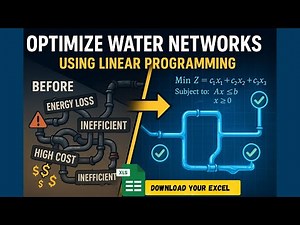 Optimisation of Water Distribution Networks Using Linear Programming | Excel Solver Tutorial