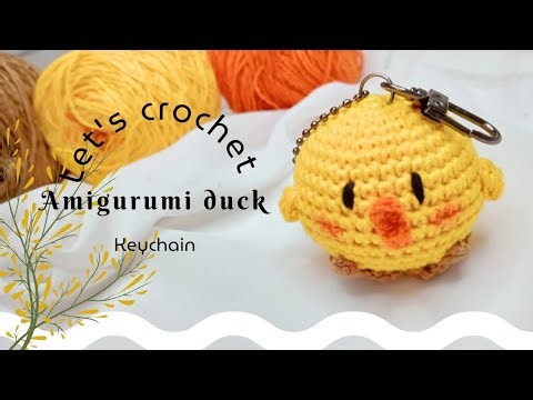 Tutorial Cute Keychain Crochet duck | Easy Amigurumi | Merajut Gantungan Kunci mudah |