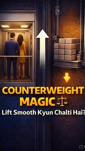 Counterweight Ka Role | Lift Smooth Kyun Chalti Hai? #shorts #facts #elevator #counterweight #fyp