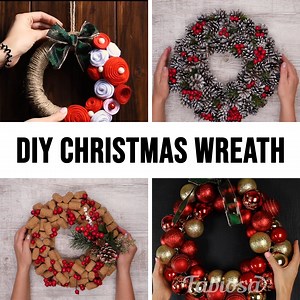 How to make DIY holiday wreaths with simple household items. | Fabiosa Belle