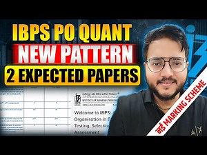 🔴 IBPS PO 2025 NEW PATTERN & MARKING Revealed !! ✅ IBPS PO Prelims 2025 Paper Quant