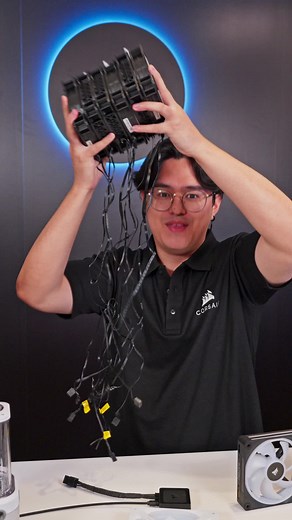 Cable management with iCUE LINK is a game-changer #corsair #icuelink #cablemanagement Corsair iCUE LINK, cable management, pc build