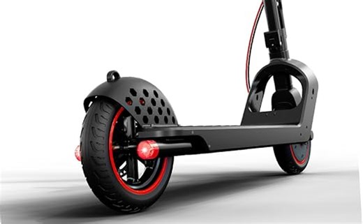 300W E-Scooter für Erwachsene, 10.4Ah Akku mit 25km Reichweite & Max 20km/h, 8,5 Zoll Wabenreifen + Doppelsystembremsen, LED Licht/Blinker/APP-Steuerung, Breite Pedale – Ideal für Pendeln/Stadtverkehr