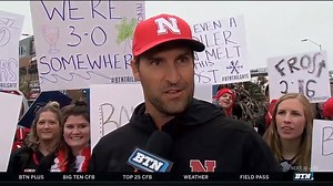 Jason Peter won a trio of national championships at Nebraska, and the former star gave Michelle McMahon a couple minutes during BTN Tailgate. | Big Ten Network