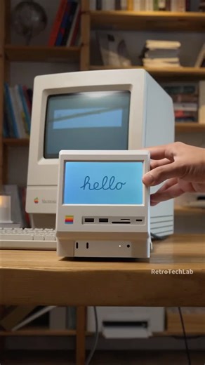 RetroTech Lab on Instagram: "A Mac mini dock that turns your setup into a retro masterpiece. Check it out from @wokyistech Link in bio #techgadgets #retro"