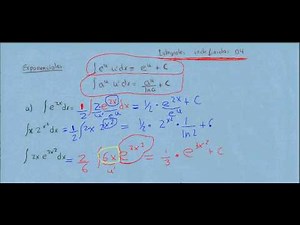 Indefinite integrals 04 immediate exponentials