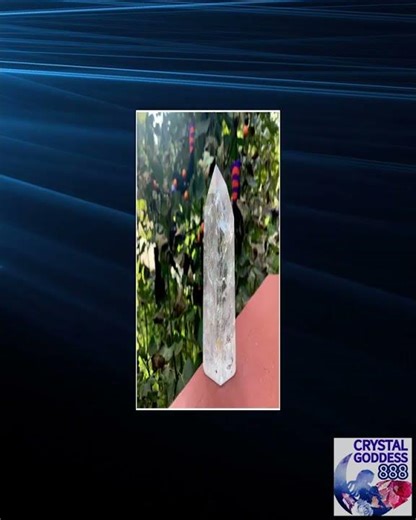 Clear Quartz Crystal Generator: Gem Cut Polished Point with Rainbow Inclusions