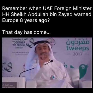 UAE Foreign Minister Warns The West Of Illegal Immigration