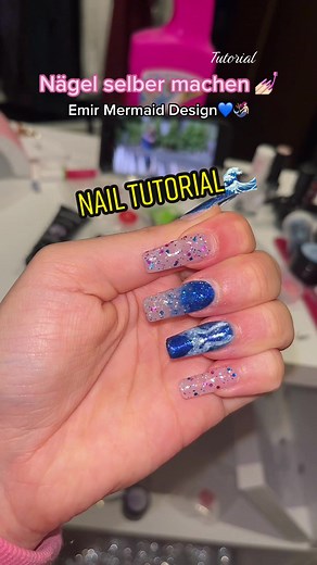 Emir Bayrak Nail Tutorial: Mermaid Design