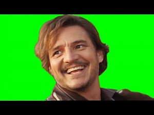 Pedro Pascal Smiling Meme (HD GREEN SCREEN)