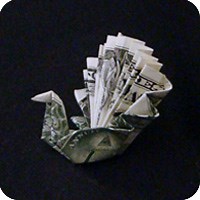 Money Easy Peacock - Make-Origami.com