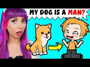My Dog Turned Into a MAN?! 🐶➡️😱 (Gacha Life Reaction)