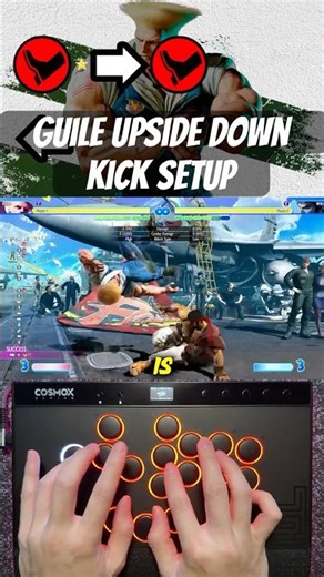 Street Fighter 6 - Guile Upside Down Kick Setup ガイルの逆さまキックセットアップ #streetfighter6 #sf6 #ストリートファイター6