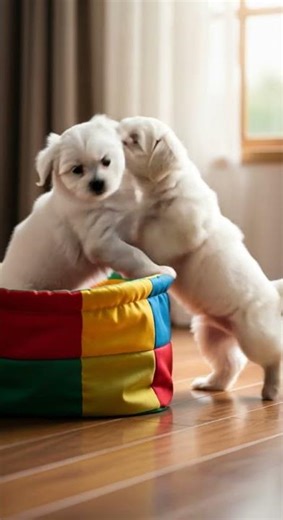 Adorable Maltese Puppy in Toy Box🐾 So Funny Watch It Play All Day #puppy #cute #dog