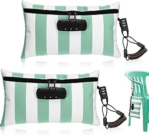 Sanwuta 2 Pack Money Bag with Lock Locking Money Bag for Beach Christmas Wallet Gifts 6.7 x 11 Inch(Grass Green, White)