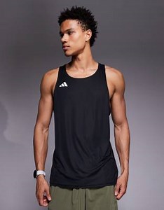 adidas Running Adizero Essentials vest in black | ASOS