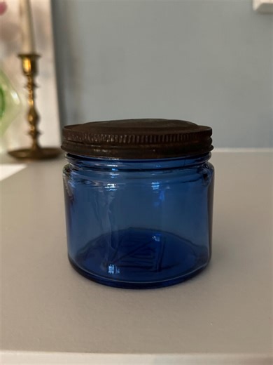 Noxema Cobalt Blue Glass Jar - Etsy