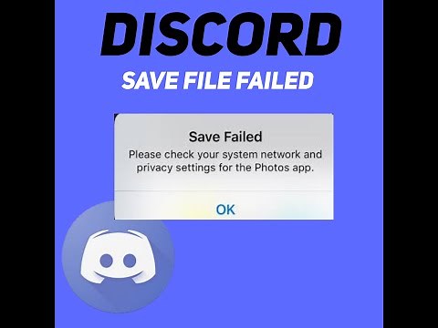 Discord File save Failed (Please Check Your System Network And Privacy Settings For The Photos App)
