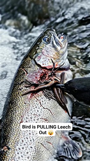 勞 Unbelievable: Bird EATING Leech From Trout's SHOCKING Wound!...