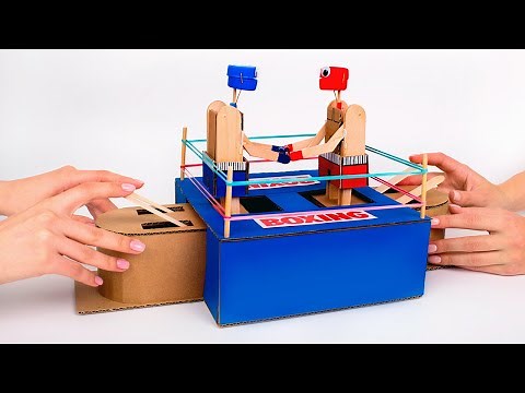 How To Make Funny Boxing Game From Cardboard
